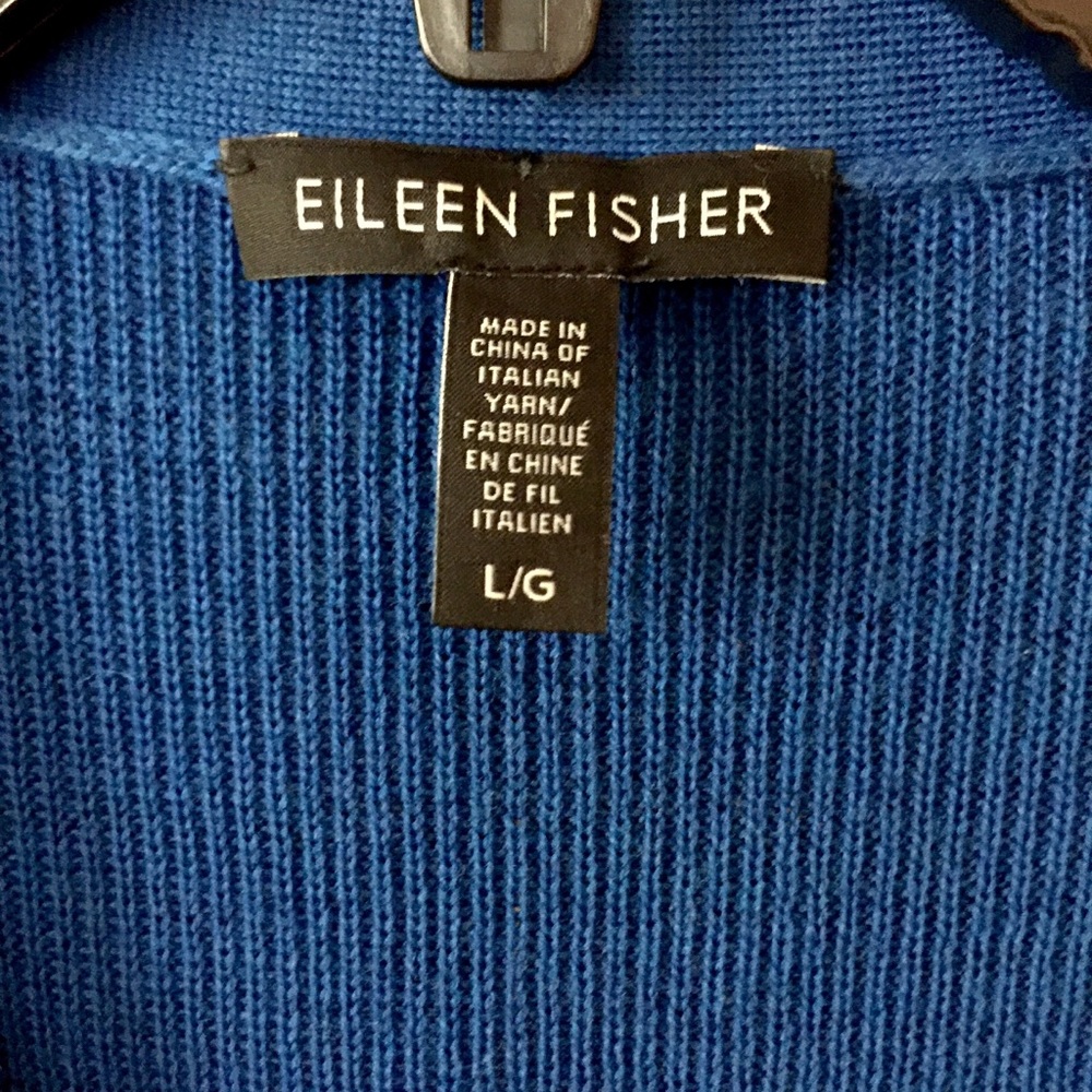 Eileen Fisher 𝐷𝑟𝑜𝑝 𝑆𝘩𝑜𝑢𝑙𝑑𝑒𝑟 Rib Cardigan - Picture 5 of 9
